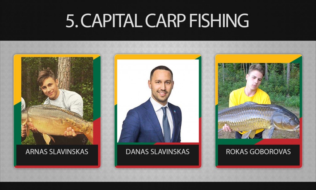 5 komanda Capital carp fishing